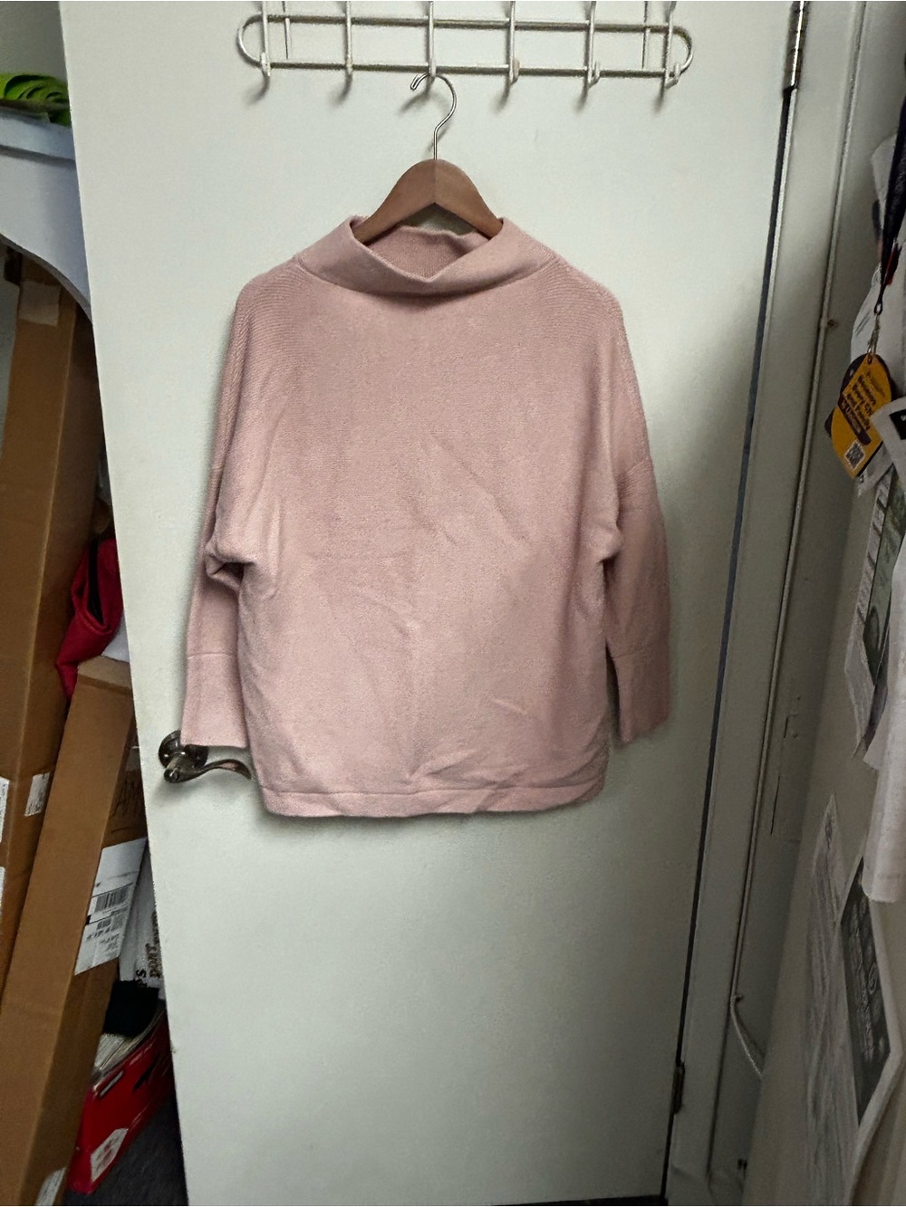 Soft Pink Turtleneck Sweater - Women